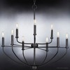 Urban Ambiance Luxury Modern Farmhouse Chandelier 27''H x 28''W,  Midnight Black Finish,  Armidale Collection, UHP3975 - 4 of 4
