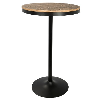 Dakota Industrial Adjustable Bar Height Table Black/Natural - LumiSource