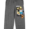 Adventure Time Finn and Characters Men's Heather Gray Sleep Pajama Pants - image 2 of 4