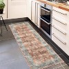 Runner Rug Machine Washable Vintage Floral Hallway Runner Rug Non Slip Low Pile Distressed Area Rugs for Entryway Hallway Kitchen Laundry Room - 2 of 4