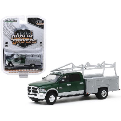 2018 Ram 3500 Laramie Dually Service Bed Truck W Ladder Rack Green Met Gray Met 1 64 Diecast Model Greenlight Target - army tractor and trailer roblox