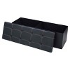 Tangkula Folding Storage Stool Padded Ottoman Faux Leather Foot Rest Seat Pouffe - 2 of 4