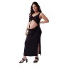 Ingrid & Isabel Maternity Sleeveless Peekaboo Maxi Dress Black Size XL - 3 of 4