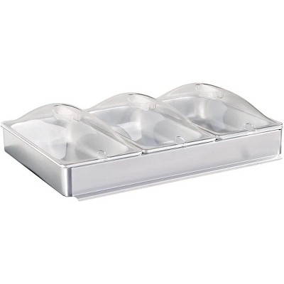 Broil King 1/3 Size Inset Accessory Package: Three 2.6 qt. Pans + Plastic Lids & PS-TBS Pan Holder - INBS-3P
