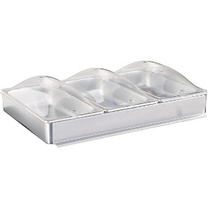 Broil King 1/3 Size Inset Accessory Package: Three 2.6 qt. Pans + Plastic Lids & PS-TBS Pan Holder - INBS-3P - 1 of 1