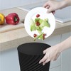 Aoibox Small Trash Can Wastebasket Recycling Bin Slim Profile for Compact Spaces Bathroom, Office, Bedroom, Kitchen (1.8 Gallon, Black) - 4 of 4