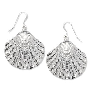 Better Jewelry, Large Scallop Shell .925 Sterling Silver Earrings - 1 of 4