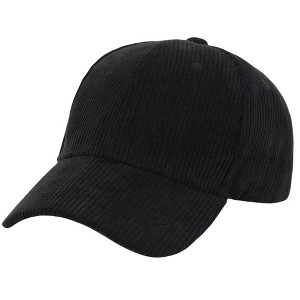 Anna-Kaci Vintage Corduroy Baseball Cap Solid Color Adjustable Strap Trucker Hat for Women Men - 1 of 1
