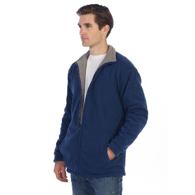 Мужские куртки GIOBERTI Men's Zip Up Reversible Polar Fleece Heavy Jacket, Navy / Gray, Small — фото 2