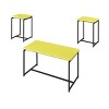Syemin End Tables 3 Piece Yellow Coffee Table and End Table Set, Side Tables Living Room, Narrow Side Table, Yellow, 19"*39.5"*18.5" - 3 of 4