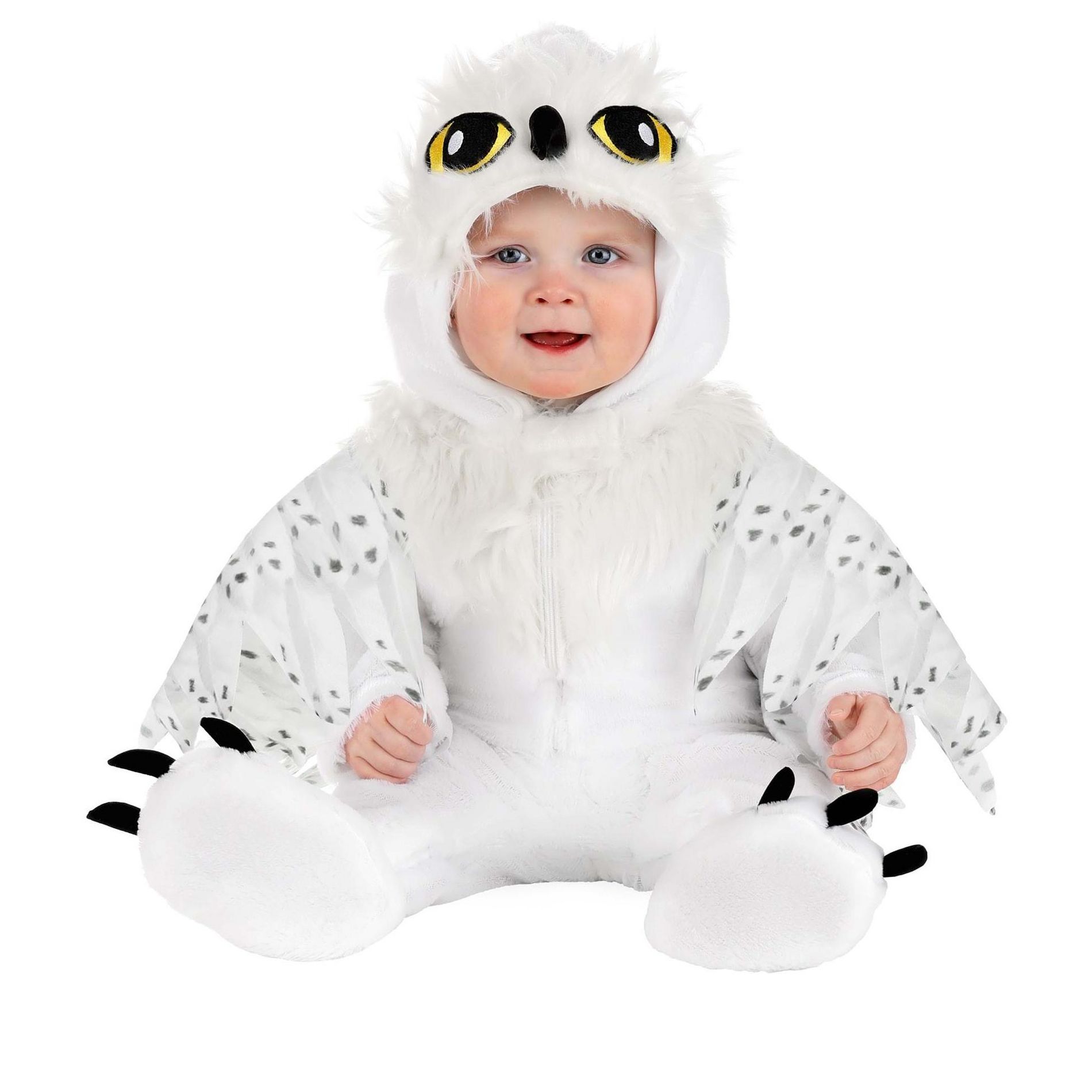 HalloweenCostumes.com Infant Plush White Owl Halloween Costume Full Body Apparel
