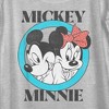 Women's Mickey & Friends Distressed Mickey and Minnie Circle Logo - 2 of 4