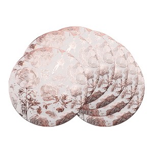 REGALWOVEN Placemats Set of 6 Plastic Placemats for Kitchen Dining Table Decor Table Placemats Wipeable Floral Table Mat - 1 of 4