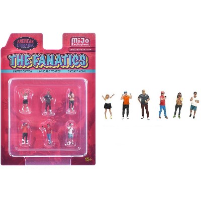 "The Fanatics" 6 piece Diecast Figure Set Limited Edition for 1/64 Scale Models by American Diorama