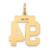 Black Bow Jewelry 14k Yellow Gold, Jersey Collection, Small Number 94 Pendant - 3 of 4