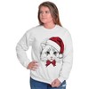 Cute Santa Kitty Merry Christmas Sweatshirt for Men or Women Brisco Brands - 3 of 4