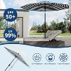 9ft Patio Umbrella, Table Umbrella Outdoor Patio with Crank Lift & Push Button Tilt, 8 Sturdy Ribs for Yard, Deck, Pool - 3 of 4