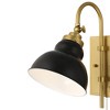 Possini Euro Design Possini Euro Lilith 13 1/2" High Antique Brass Plug-In Wall Light - 2 of 4