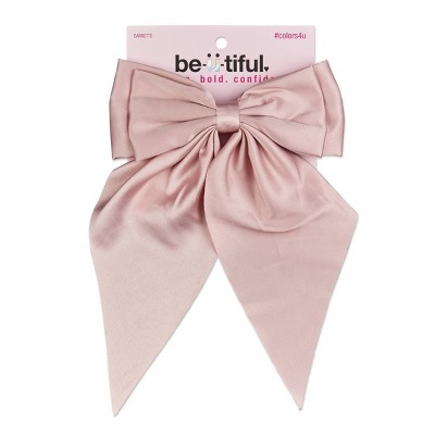 scünci be-ü-tiful Bow Barrette - Blush