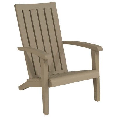 vidaXL Patio Adirondack Chair, Light Brown, Polypropylene