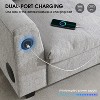 GDFStudio Yedda Multifunctional 96" Chenille Storage Sectional Sofa with Drop-Down Table and Cup Holders - 4 of 4