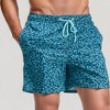 Anna-Kaci Swim Men's Blue Abstract Print Swim Trunks with Quick-Dry Fabric and Adjustable Drawstring Waist for Summer Wear - 3 of 4