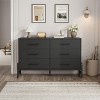 6 Drawer Double Dresser for Bedroom, Wide Drawer with Storage Freestanding, Wooden Closet Storage Chest for Bedroom, Hallway and Entryway - 3 of 4
