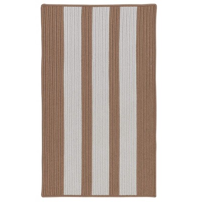 Colonial Mills Everglades Vertical Stripe - Mocha 5 Ft x7 Ft Rectangle Rug Indoor/Outdoor 100% Polypropylene