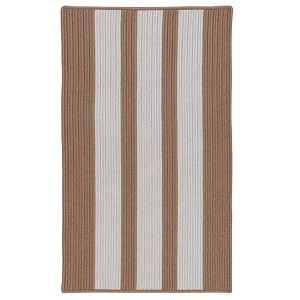 Colonial Mills Everglades Vertical Stripe - Mocha 2 Ft x3 Ft Rectangle Rug Indoor/Outdoor 100% Polypropylene - 1 of 4