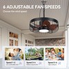 Airsurfer 19" 6 Speed Waterproof Ceiling Fan with 3 Color Temperatures LED Light and Remote,5 ABS Blades,Light with Memory Function - 4 of 4