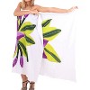 LA LEELA Women's Bikini Skirt Sarong Swimsuit Cover up Summer Wraps Bathing suit Swimwear Beach Wrap Skirts for Women One Size White, Floral - 2 of 4