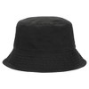 2-Pack Black & White Washed 100% Cotton Bucket Hat Everyday Cotton Style Unisex Trendy Lightweight Outdoor Hot Fun Summer Beach Vacation Getaway - 3 of 4
