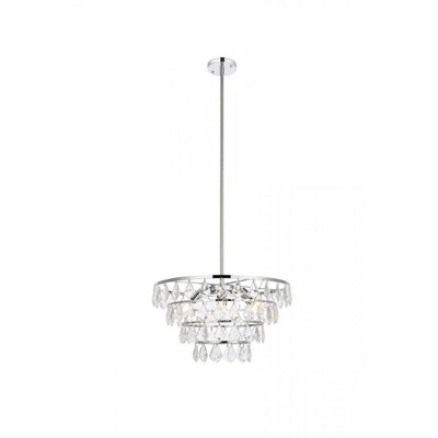 Elegant Lighting Ella 20 inch pendant in chrome