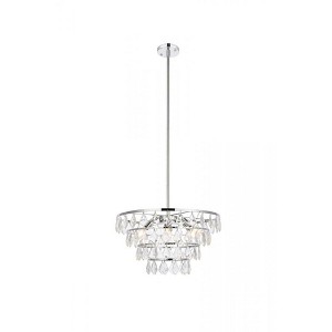 Elegant Lighting Ella 20 inch pendant in chrome - 1 of 4
