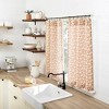 No. 918 2pc 54"x36" Mistral Floral Print Semi-Sheer Rod Pocket Kitchen Curtain Tier Pair Terracotta - 4 of 4