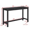 4 Piece 59" Counter Height Bar Table Set with Power Outlet and 3 Upholstered Stools, Dining Table and Chair Set for Kitchen-Maison Boucle - 4 of 4
