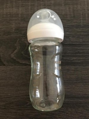 Philips AVENT Glass Natural Baby Bottle with Natural Response Nipple,  Clear, 8oz, 1pk, SCY913/01