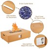 50000BTU Fire Table with Wind Guard, Glass Beads & Rain Cover, Sturdy Steel Anti-rust Finish & CSA Safety Certified Outdoor Firepit - 2 of 4