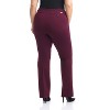 Rekucci Plus Size Comfort Knit Bootcut Leg Pants for Curvy Women with Tummy Control - 3 of 4