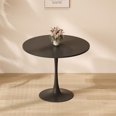 NicBex Round Dining Table Kitchen Table Steel Base Tulip Round Kitchen Table for Dining Room