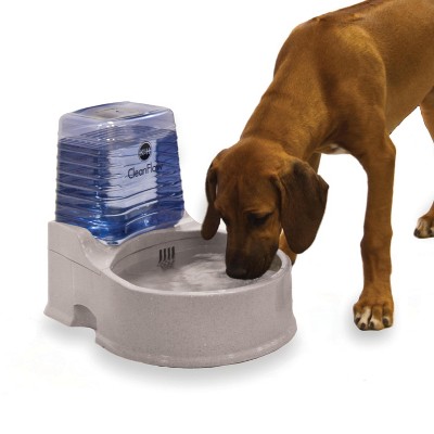 K&H Clean Flow Pet Bowl with Reservoir - Medium - Beige