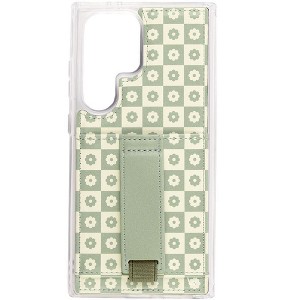 Walli Cases Blooming Check Phone Case with Wallet and Finger Strap - 1 of 4