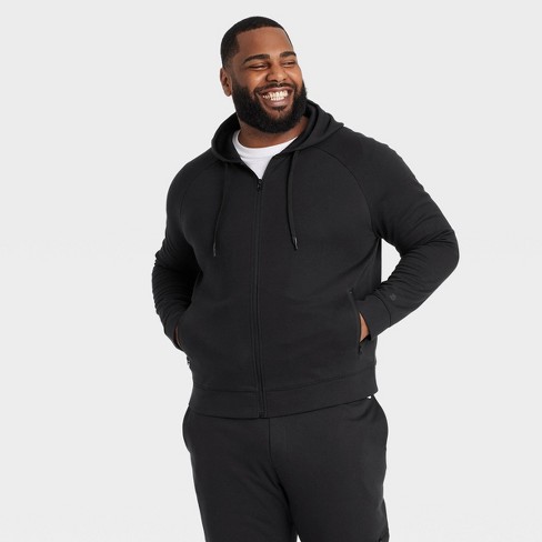 Men s Big Ponte Full zip Hoodie All In Motion Black 3xl Target