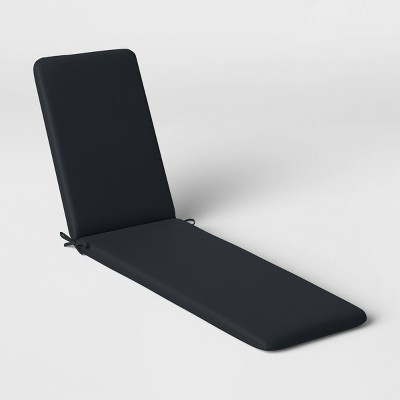 Outdoor Chaise Cushion Black - Room Essentials™