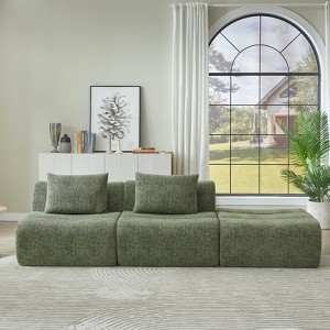 TiramisuBest 108 Inch Sofa Oversized Chenille 3 Seater Compressed Sofa No Assembly Cloud Soft Lounge Ready for Apartment Living Room - 1 of 4