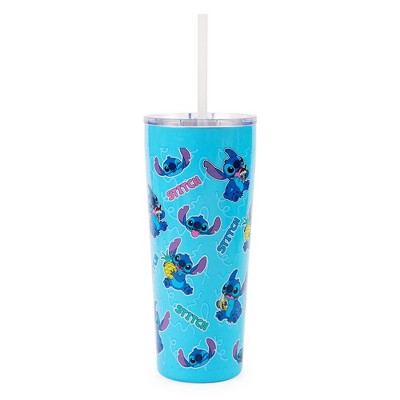 Silver Buffalo Disney Lilo & Stitch thirsty Tumbler With Lid And Straw