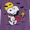 Girls' - Peanuts - Vampire Snoopy and Woddstock Fitted Short Sleeve Graphic T-Shirt - 2 of 4