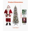 VEVOR Christmas Tree, 6ft Prelit Flocked Artificial Tree, Xmas Deco Trees with 240 Colorful LED Lights, 11 Lighting Modes & 635 Branch Tips ,White - 3 of 4