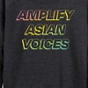 Women's - Instant Message - Amplify Asian Voices Lightweight French Terry Wide Neck Long Sleeve Graphic Shirt - 2 of 4