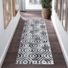 Washable Modern Geometric Rug Non Slip Low Pile Rug Throw Floor Cover Foldable Indoor Carpet for Living Room Bedroom - 3 of 4